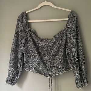 long sleeve crop top